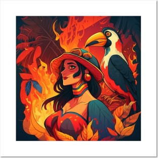 Woman Toucan #1 Posters and Art